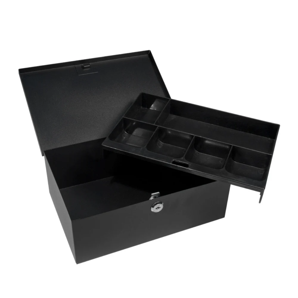 Barska Cash Box and Six Compartment Tray with Key Lock | BAR-CB11792 - Image 3