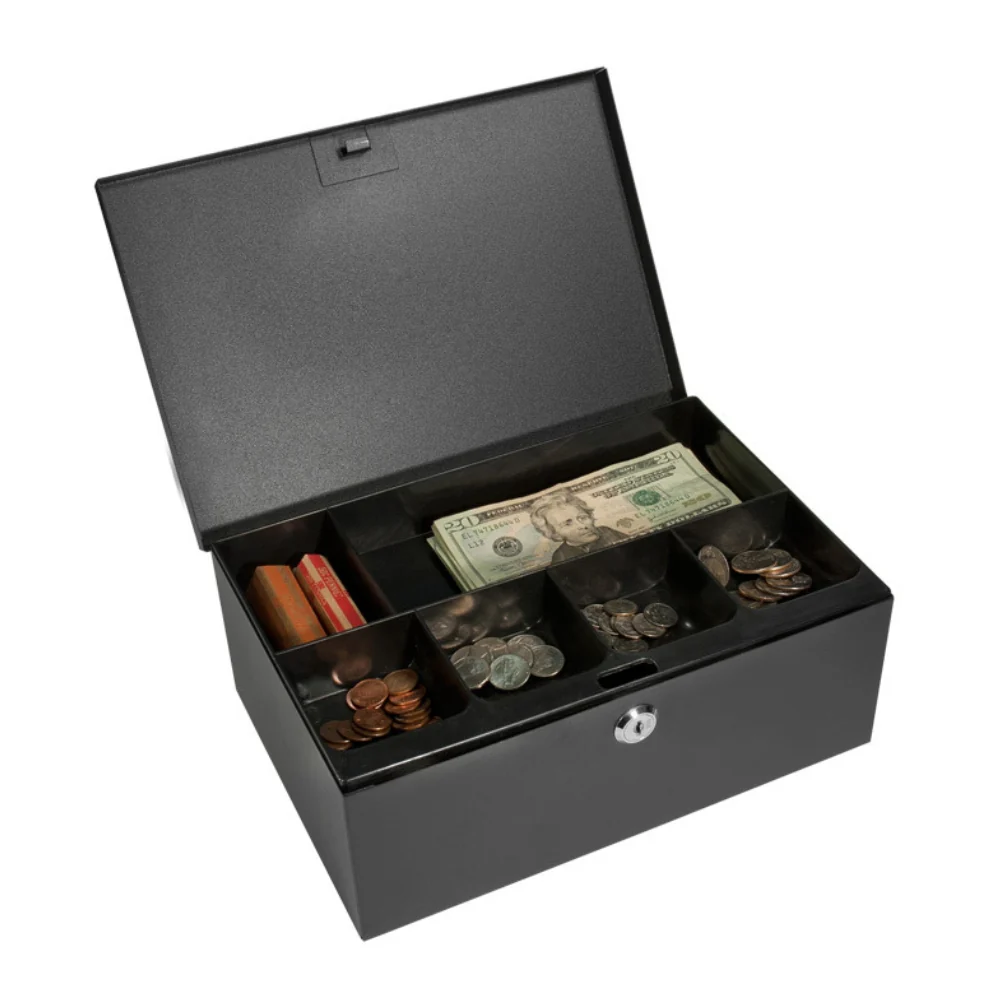 Barska Cash Box and Six Compartment Tray with Key Lock | BAR-CB11792 - Image 6