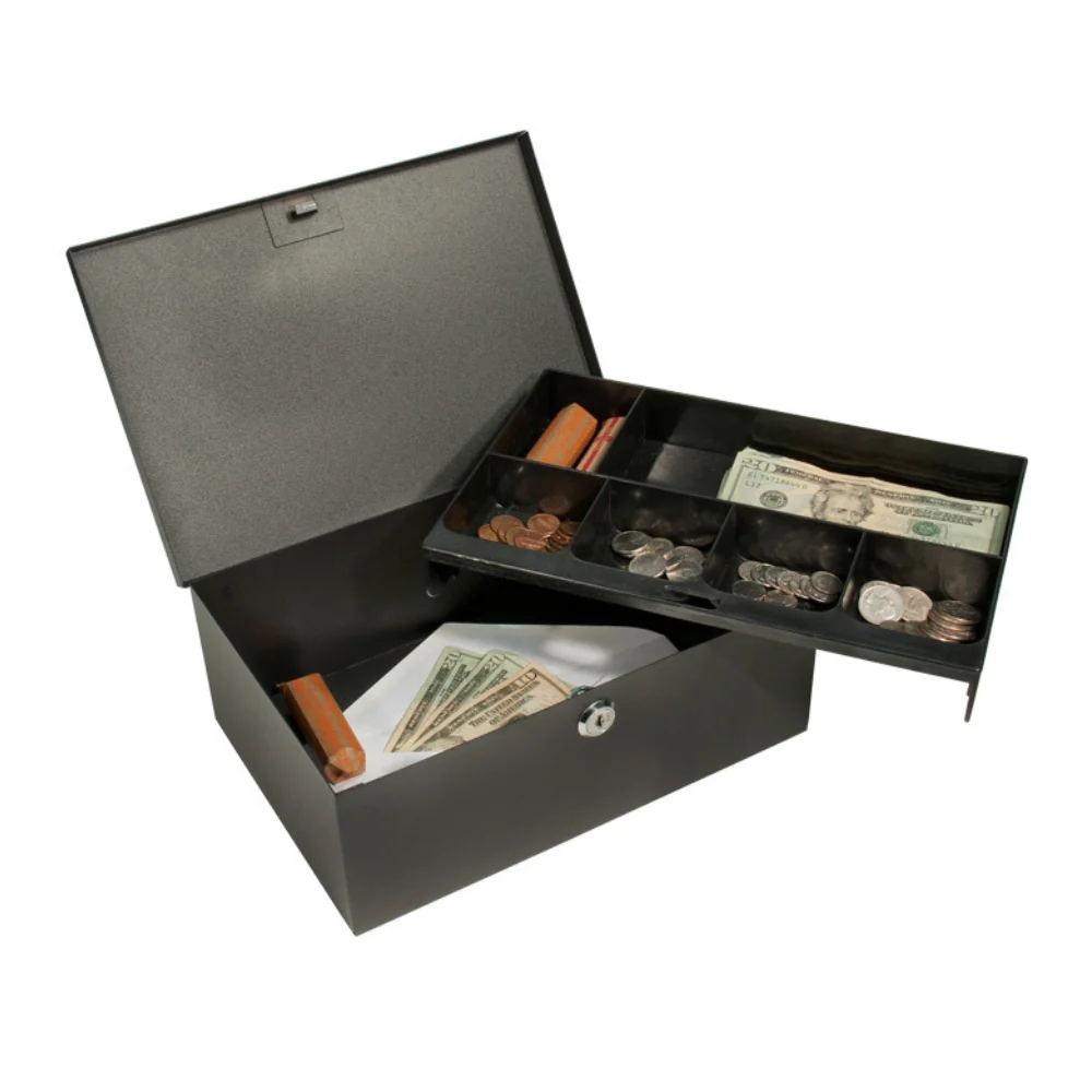Barska Cash Box and Six Compartment Tray with Key Lock | BAR-CB11792 - Image 7