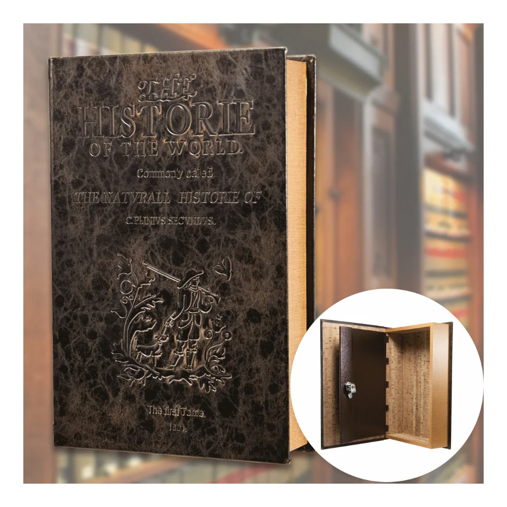 Barska Large Antique Book Lock Box with Key Lock | BAR-CB11992 - Image 5