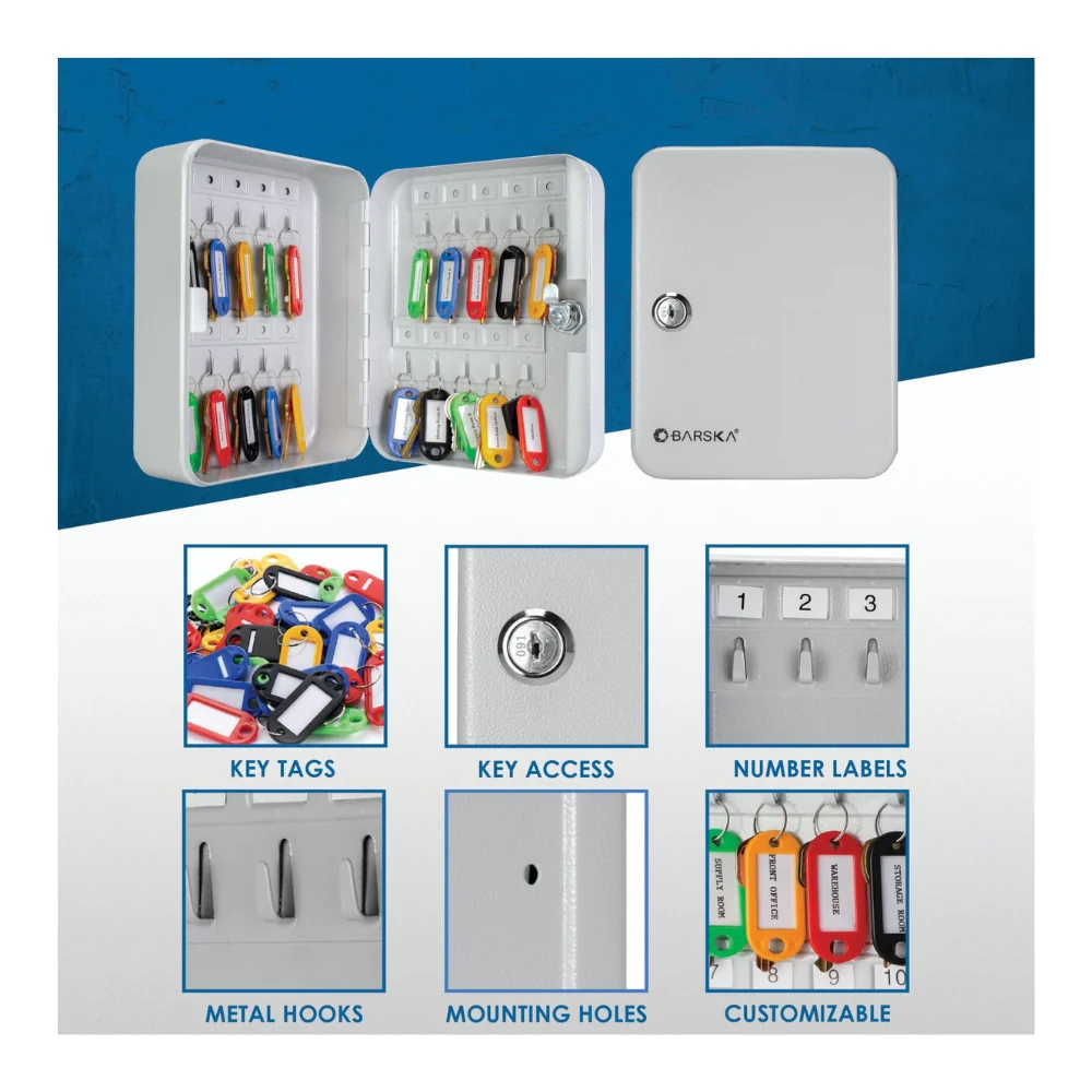 Barska 20 Position Key Cabinet with Key Lock | BAR-CB12482 - Image 8