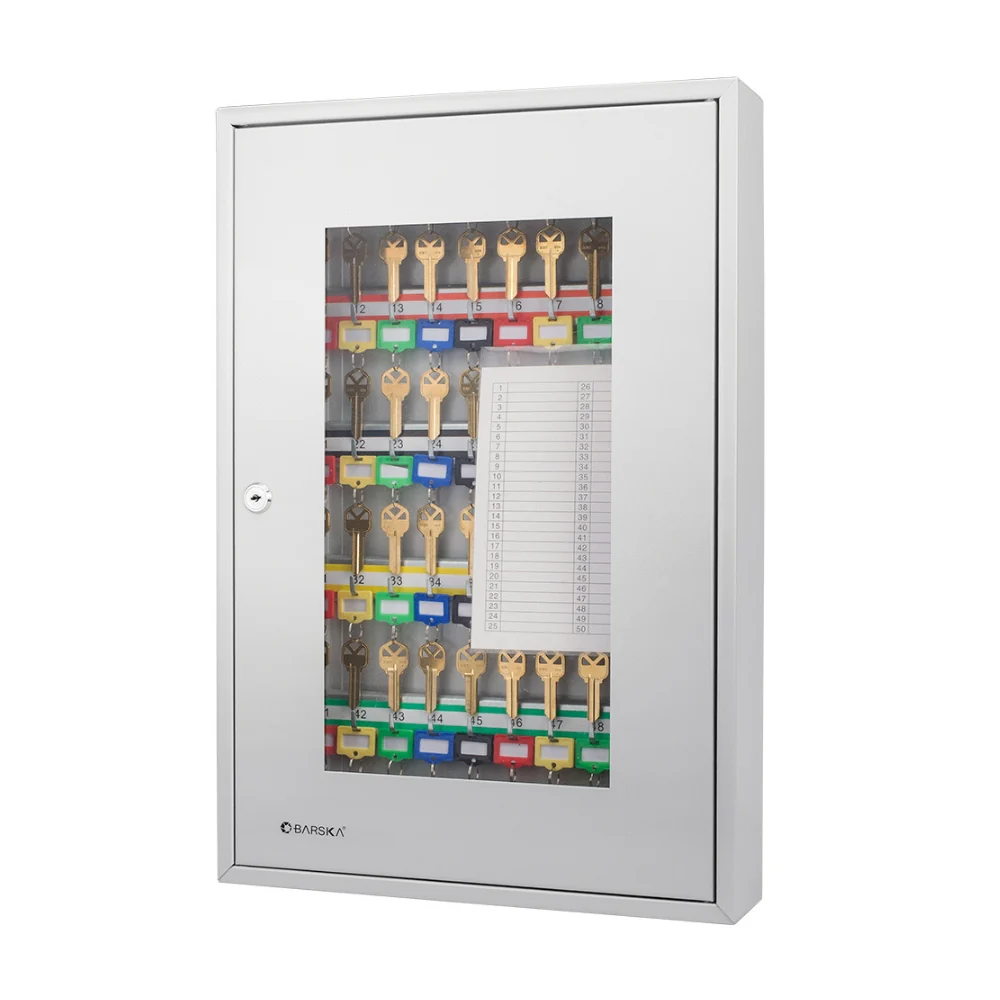 Barska 50 Position Key Cabinet with Glass Door | BAR-CB12950