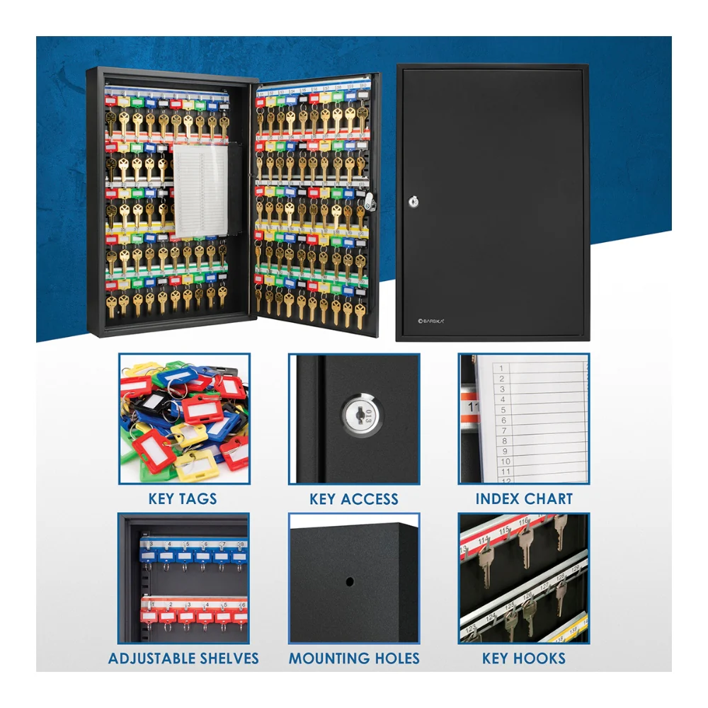 Barska 100 Position Key Cabinet with Key Lock Black | BAR-CB12964 - Image 7