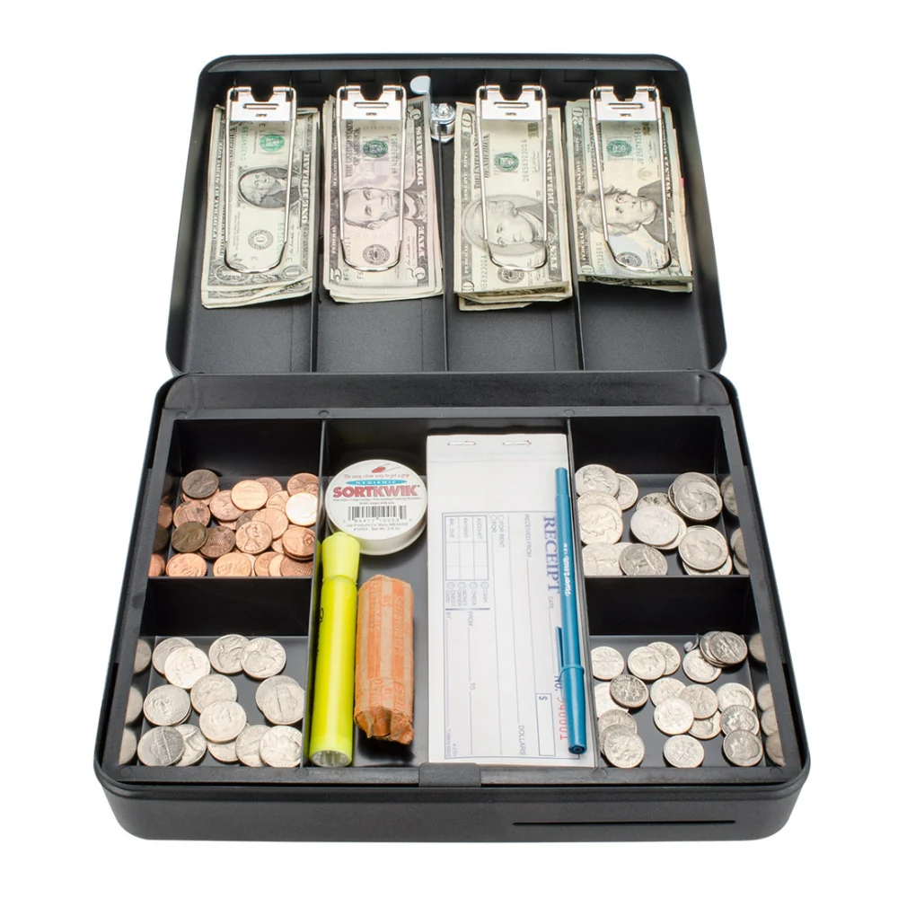 Barska 12-inch Standard Fold-Out Cash Box with Key Lock | BAR-CB13052 - Image 8