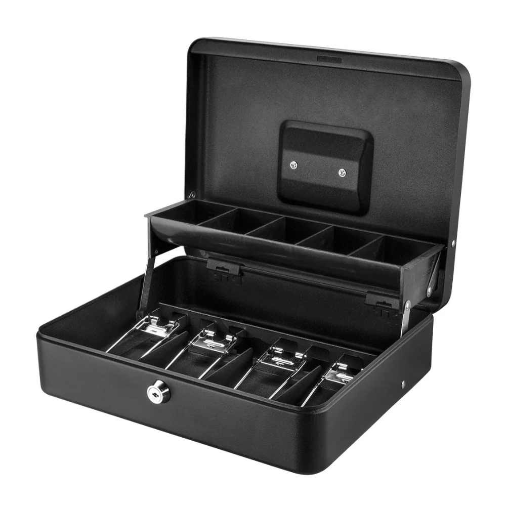 Barska 12-inch Standard Register Style Cash Box with Key Lock | BAR-CB13054 - Image 2
