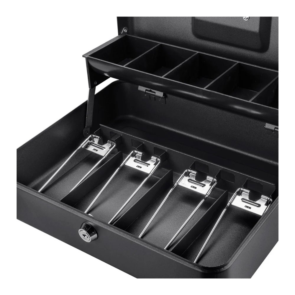Barska 12-inch Standard Register Style Cash Box with Key Lock | BAR-CB13054 - Image 3