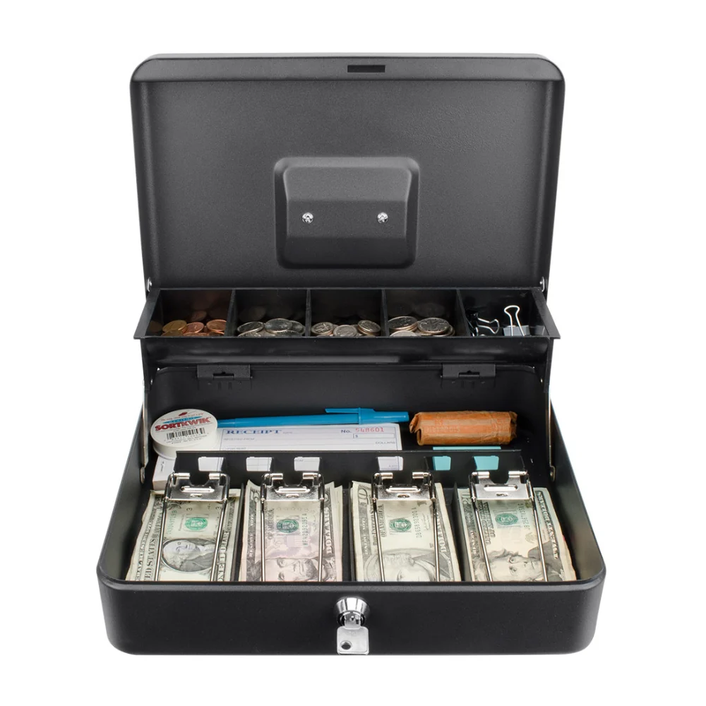 Barska 12-inch Standard Register Style Cash Box with Key Lock | BAR-CB13054 - Image 6