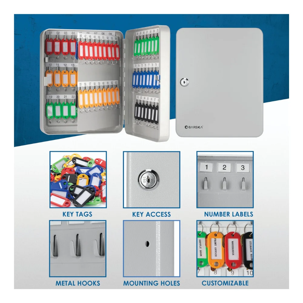 Barska 90 Position Key Cabinet with Key Lock | BAR-CB13234 - Image 7