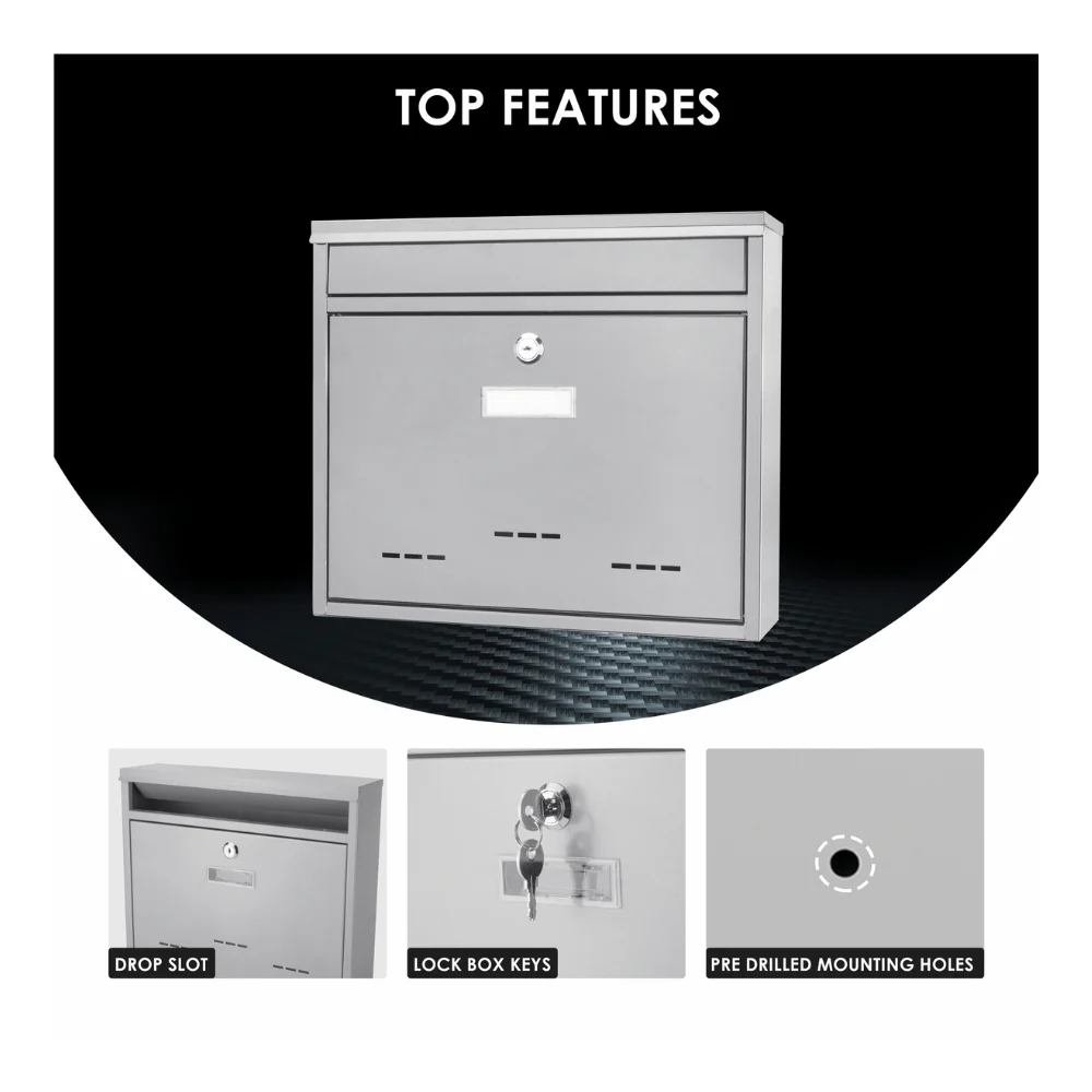 Barska Locking Wall Mount Mailbox (Medium) | BAR-CB13252 - Image 11