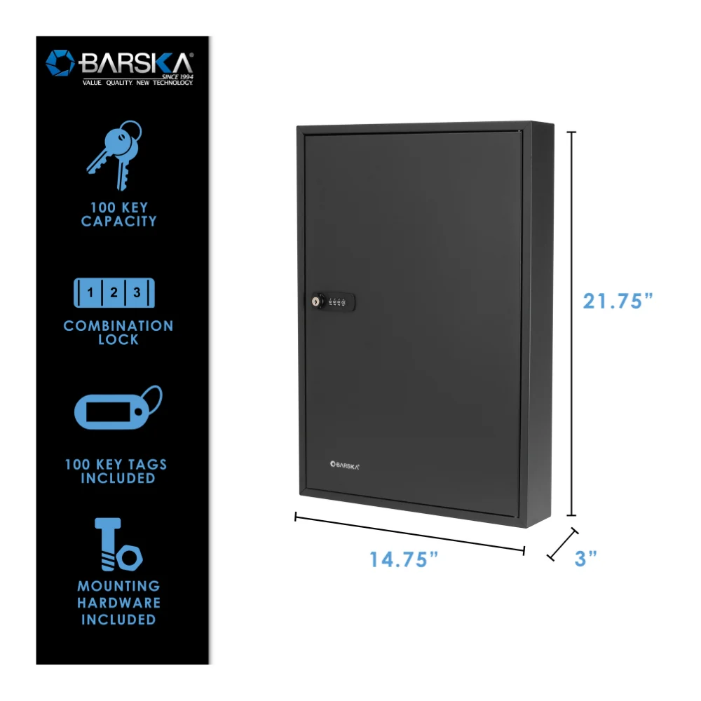 Barska 100 Position Adjustable Key Cabinet with Combo Lock | BAR-CB13366 - Image 7