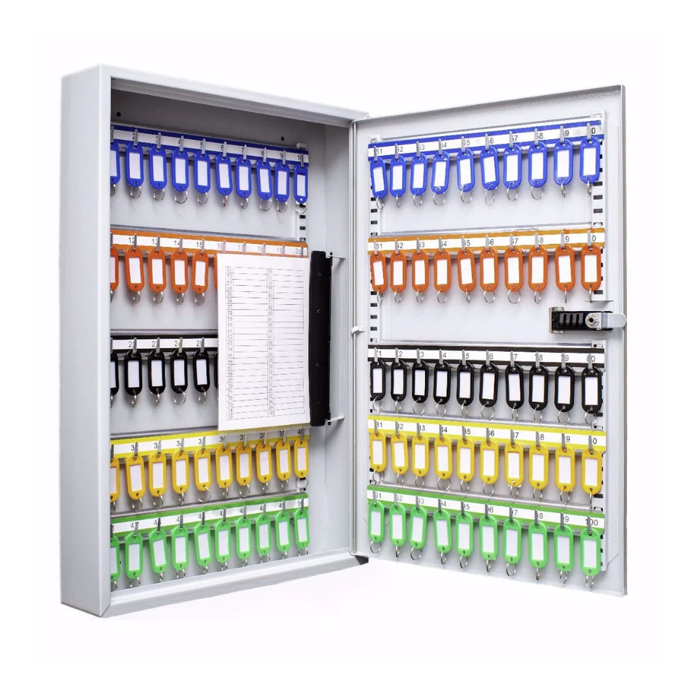 Barska 100 Keys Adjustable Key Cabinet with Combination Lock Grey | BAR-CB13560 - Image 4