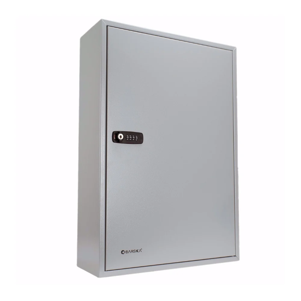 Barska 240 Keys Lock Box with Combination Lock White Tag Grey | BAR-CB13600