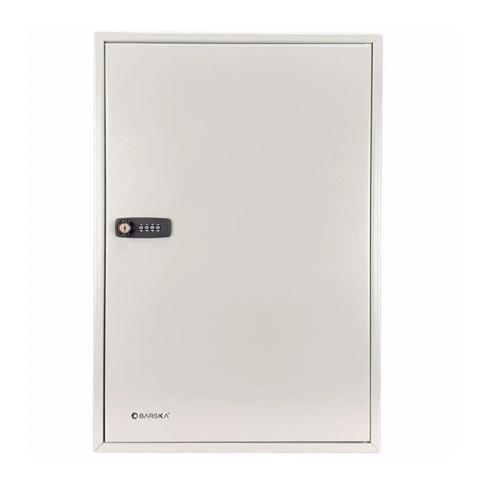 Barska 160 Keys Lock Box with Combination Lock White Tag Grey | BAR-CB13602