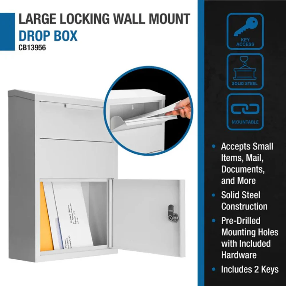 Barska Large Locking Wall Mount Drop Box | BAR-CB13956 - Image 8
