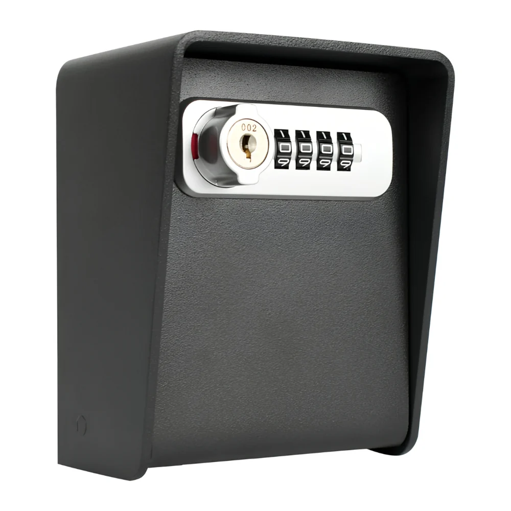 Barska CB14206 Wall-Mounted Key Lock Box with Combination and Key Lock
