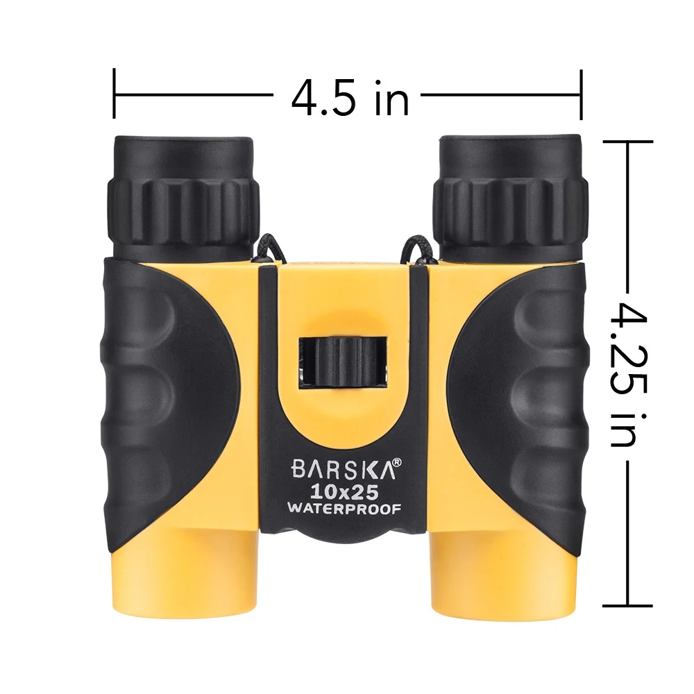 Barska 10x25mm Colorado Yellow Waterproof Compact Binoculars | BAR-CO10696 - Image 3