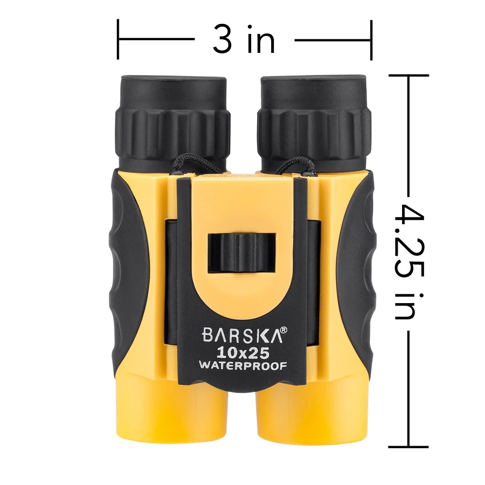 Barska 10x25mm Colorado Yellow Waterproof Compact Binoculars | BAR-CO10696 - Image 4