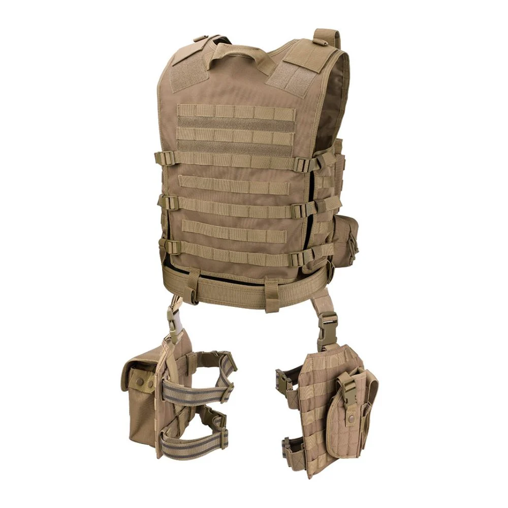 Barska Loaded Gear VX-100 Tactical Vest and Leg Platforms (Flat Dark Earth) | BAR-BI12344 - Image 2