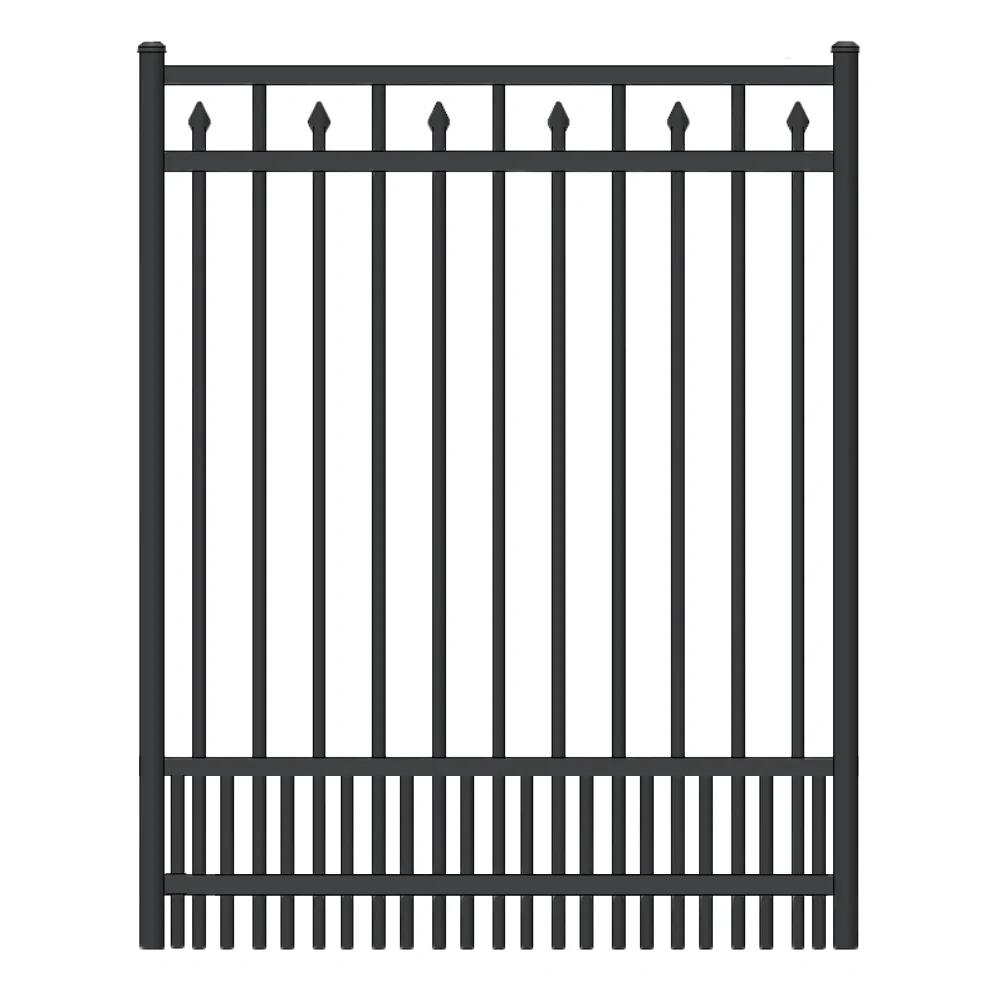 Commercial Walk Gate 3.5’ H x 3.5’ W Aluminum Floridian Style - iDeal (Black) - Image 2