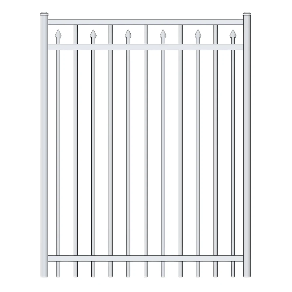 Commercial Walk Gate 4’ H x 5’ W Aluminum Floridian Style - iDeal (White)