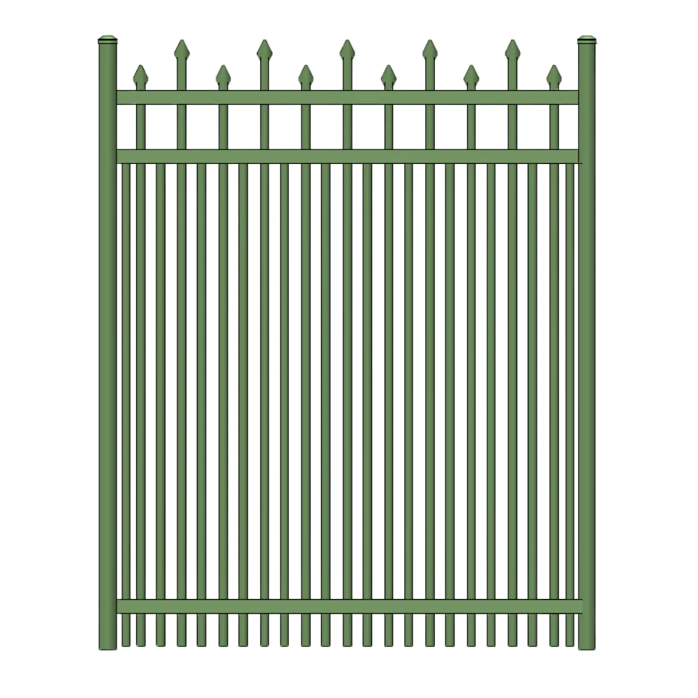 Commercial Walk Gate 4’ H x 6’ W Aluminum California Style - iDeal (Hunter Green) - Image 3