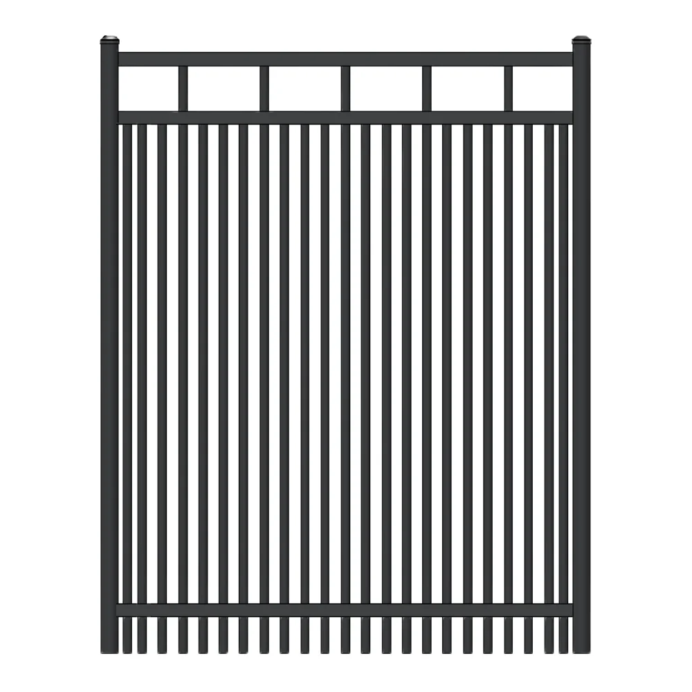 Commercial Walk Gate 4’ H x 6’ W Aluminum Carolina Style - iDeal (Black) - Image 3