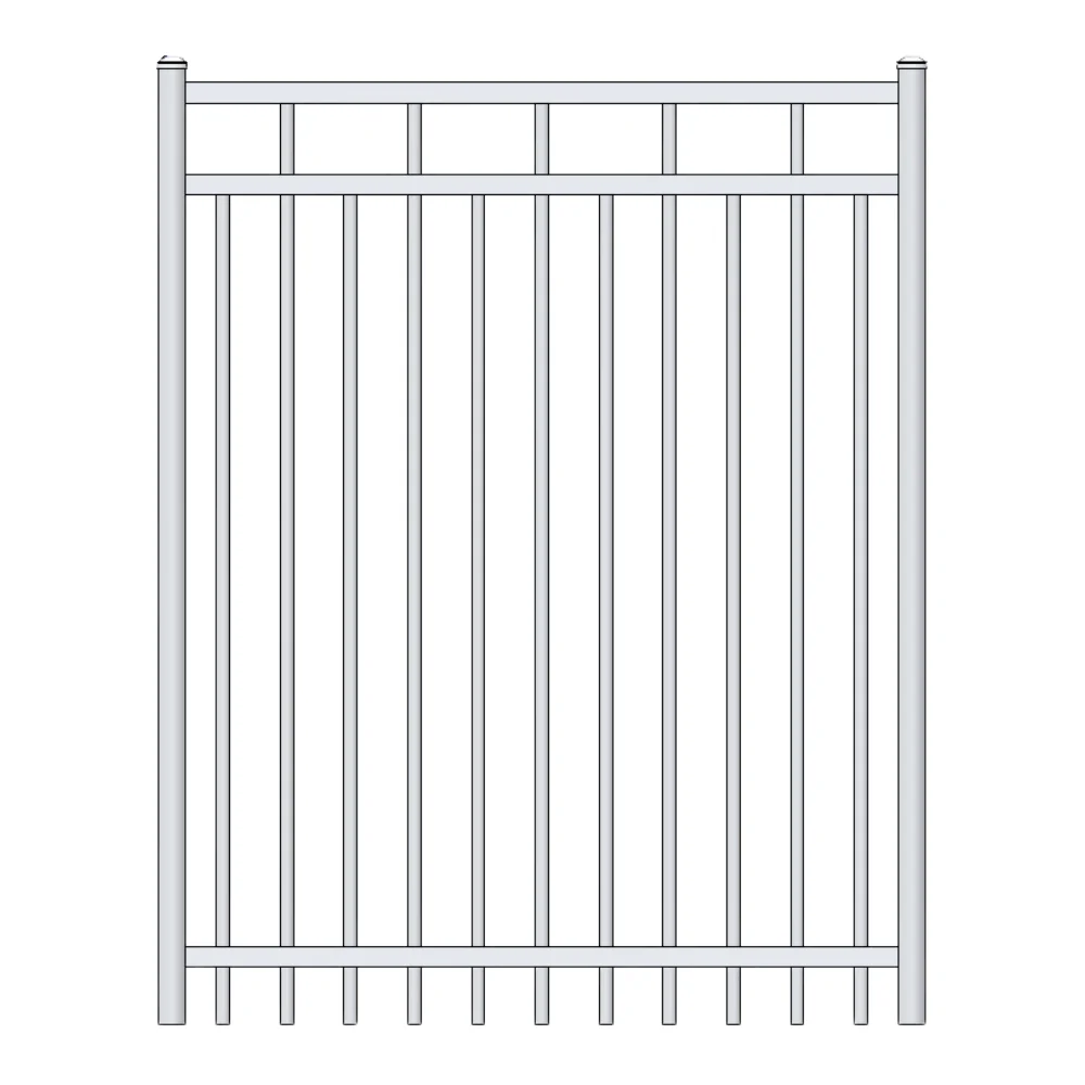 Commercial Walk Gate 4’ H x 6’ W Aluminum Carolina Style - iDeal (White)