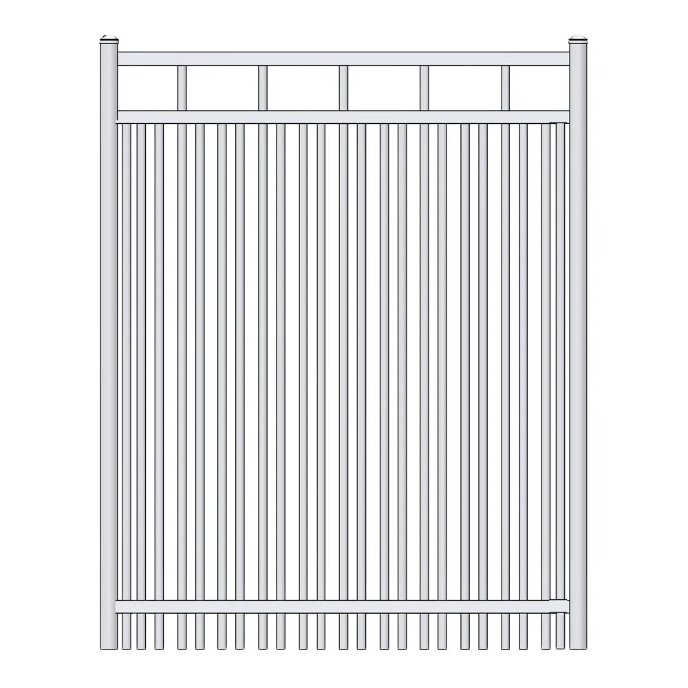 Commercial Walk Gate 5’ H x 4’ W Aluminum Carolina Style - iDeal (White) - Image 3