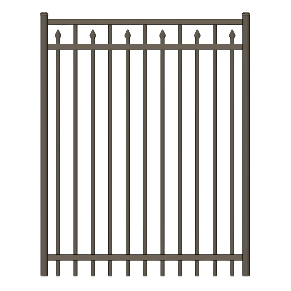 Commercial Walk Gate 5’ H x 5’ W Aluminum Floridian Style - iDeal (Bronze)