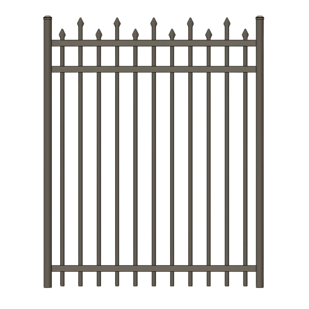 Commercial Walk Gate 5’ H x 6’ W Aluminum California Style - iDeal (Bronze)