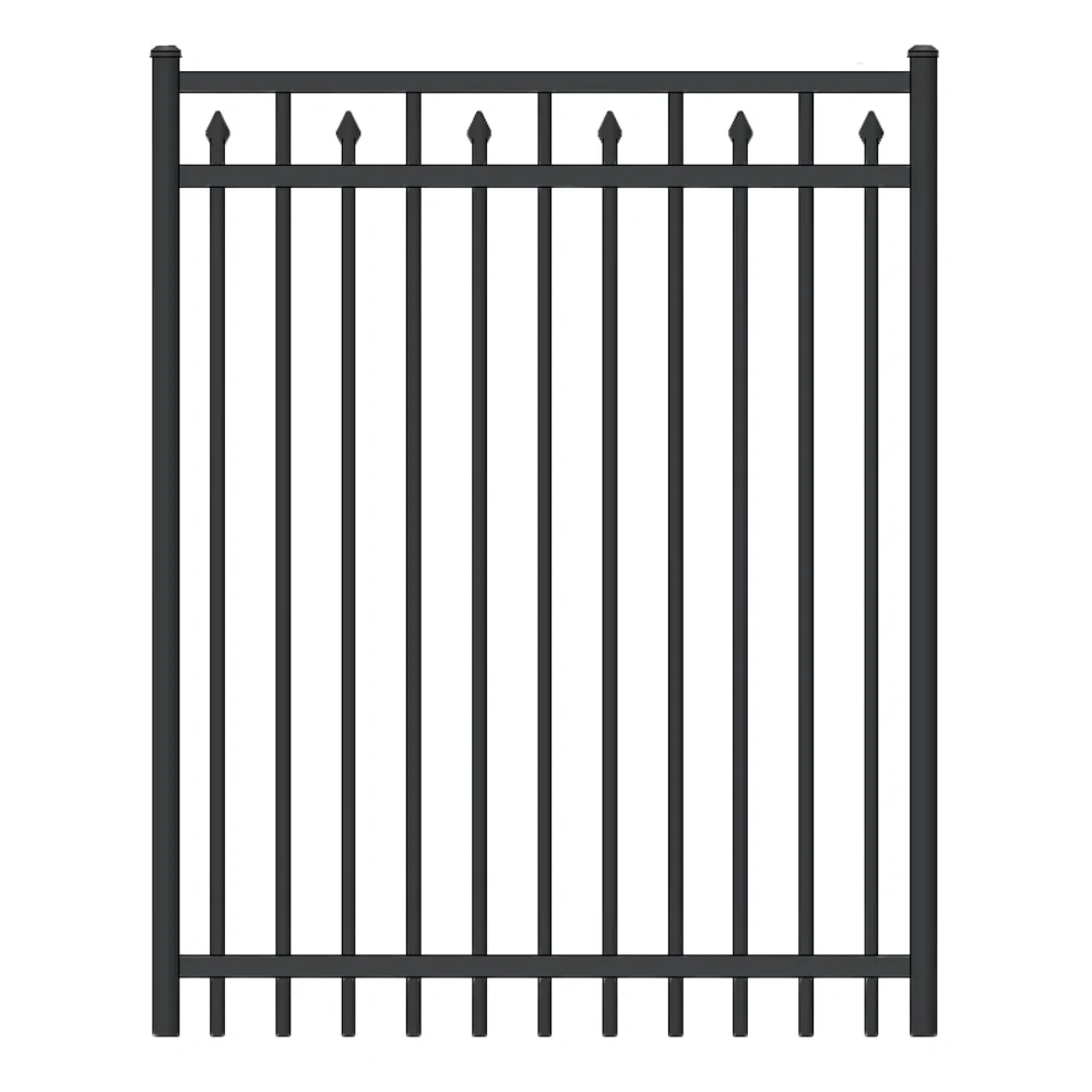 Commercial Walk Gate 5’ H x 6’ W Aluminum Floridian Style - iDeal (Black)
