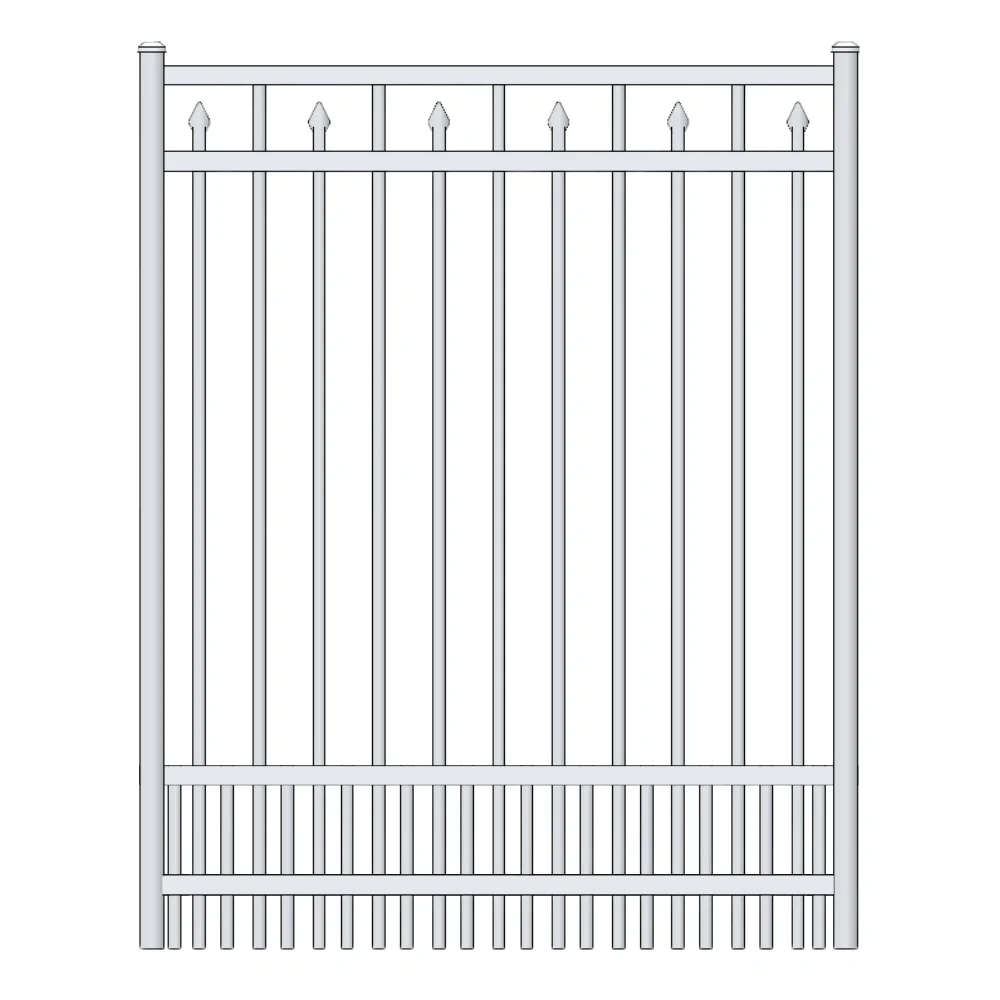 Commercial Walk Gate 5’ H x 6’ W Aluminum Floridian Style - iDeal (White) - Image 2