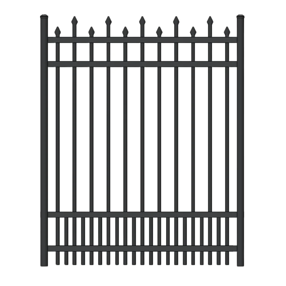 Commercial Walk Gate 6’ H x 5’ W Aluminum California Style - iDeal (Black) - Image 2