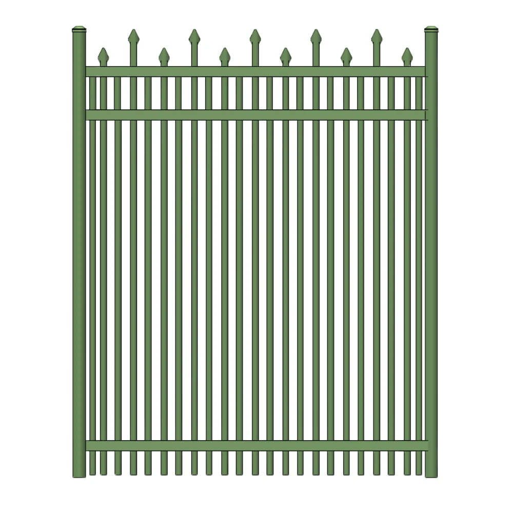 Commercial Walk Gate 6’ H x 5’ W Aluminum California Style - iDeal (Green) - Image 4