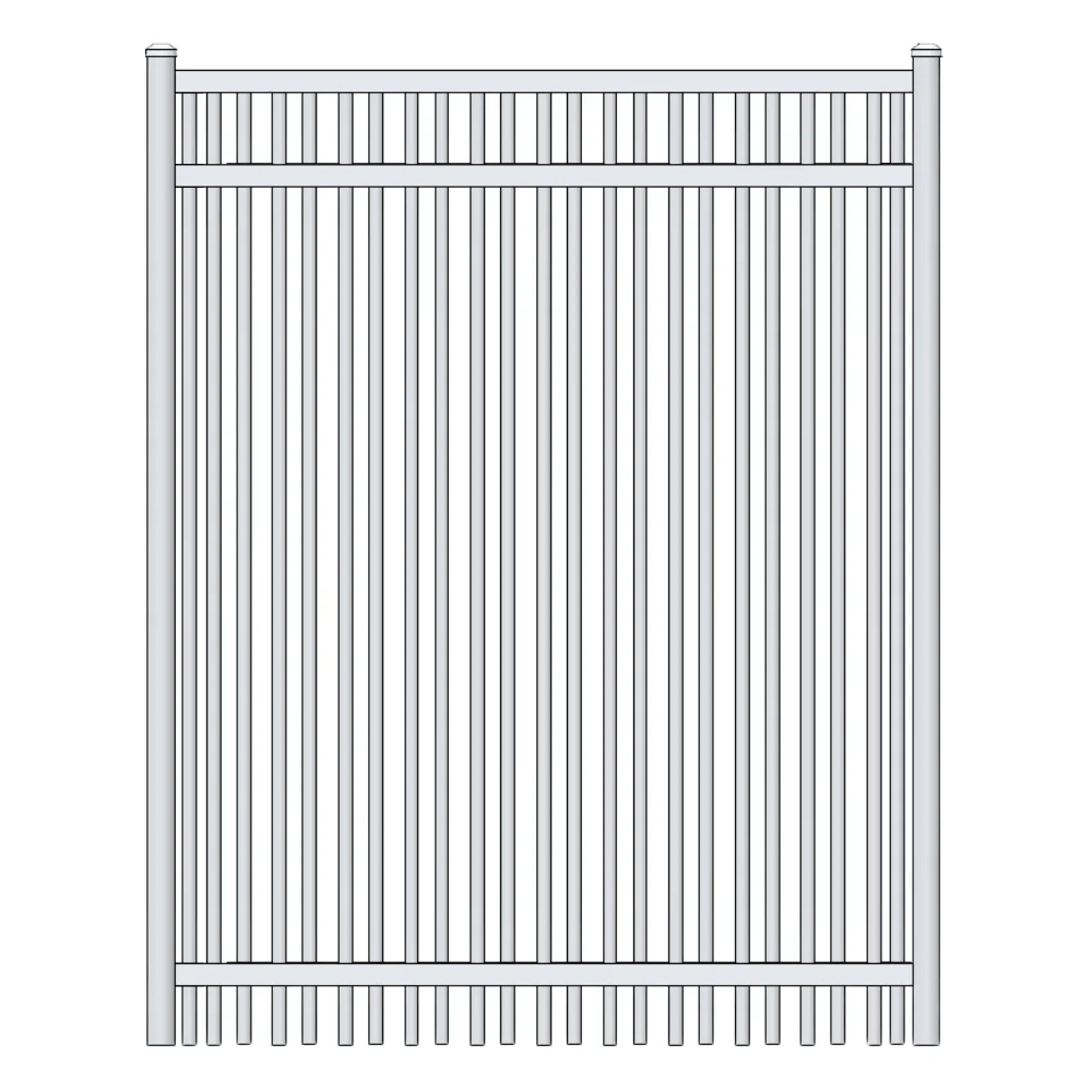 Commercial Walk Gate 6’ H x 5’ W Aluminum Long Islander Style - iDeal (White) - Image 4