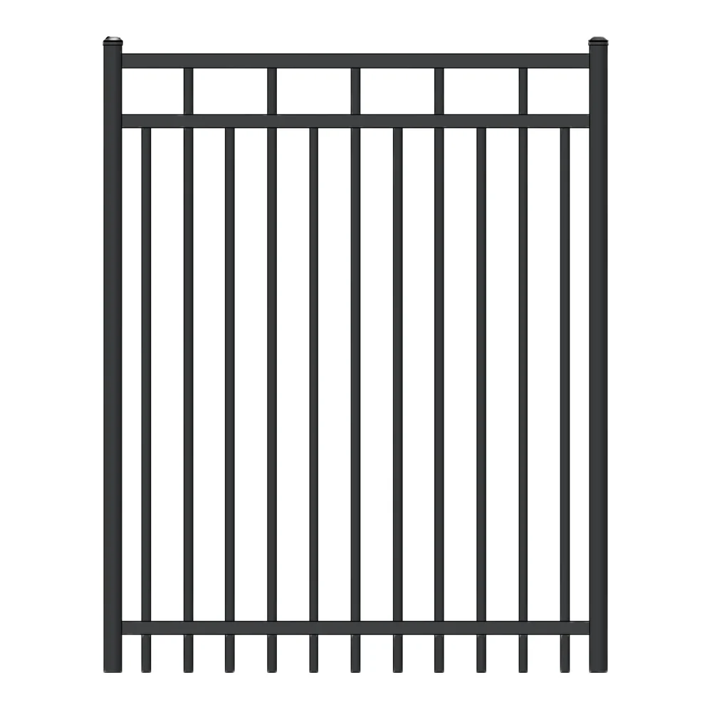 Commercial Walk Gate 6’ H x 6’ W Aluminum Carolina Style - iDeal (Black)