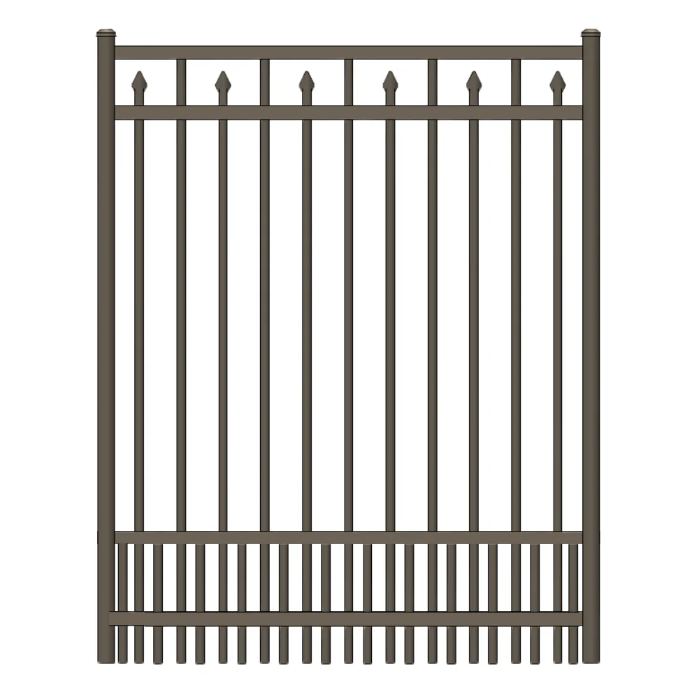 Commercial Walk Gate 6’ H x 6’ W Aluminum Floridian Style - iDeal (Bronze) - Image 2