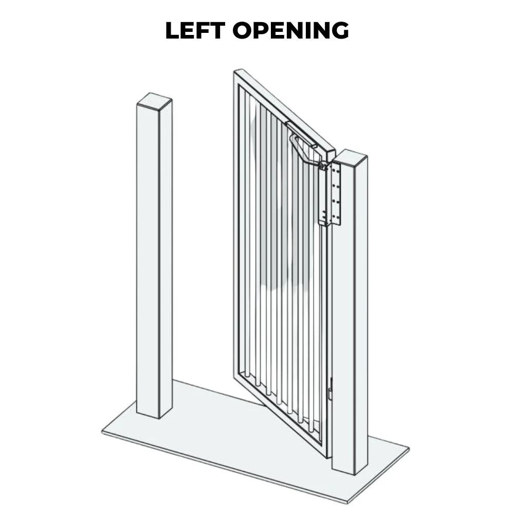 D&D SlimLine Vertical Gate Closer – Post Mount, Push Side - Image 2