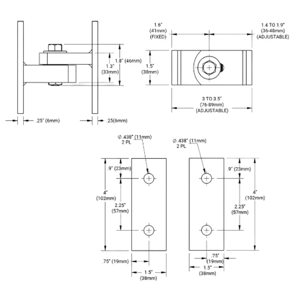 D&D Technologies Shut It Baby Bolt-On BadAss Gate Hinge | DND-CI3750 - Image 2