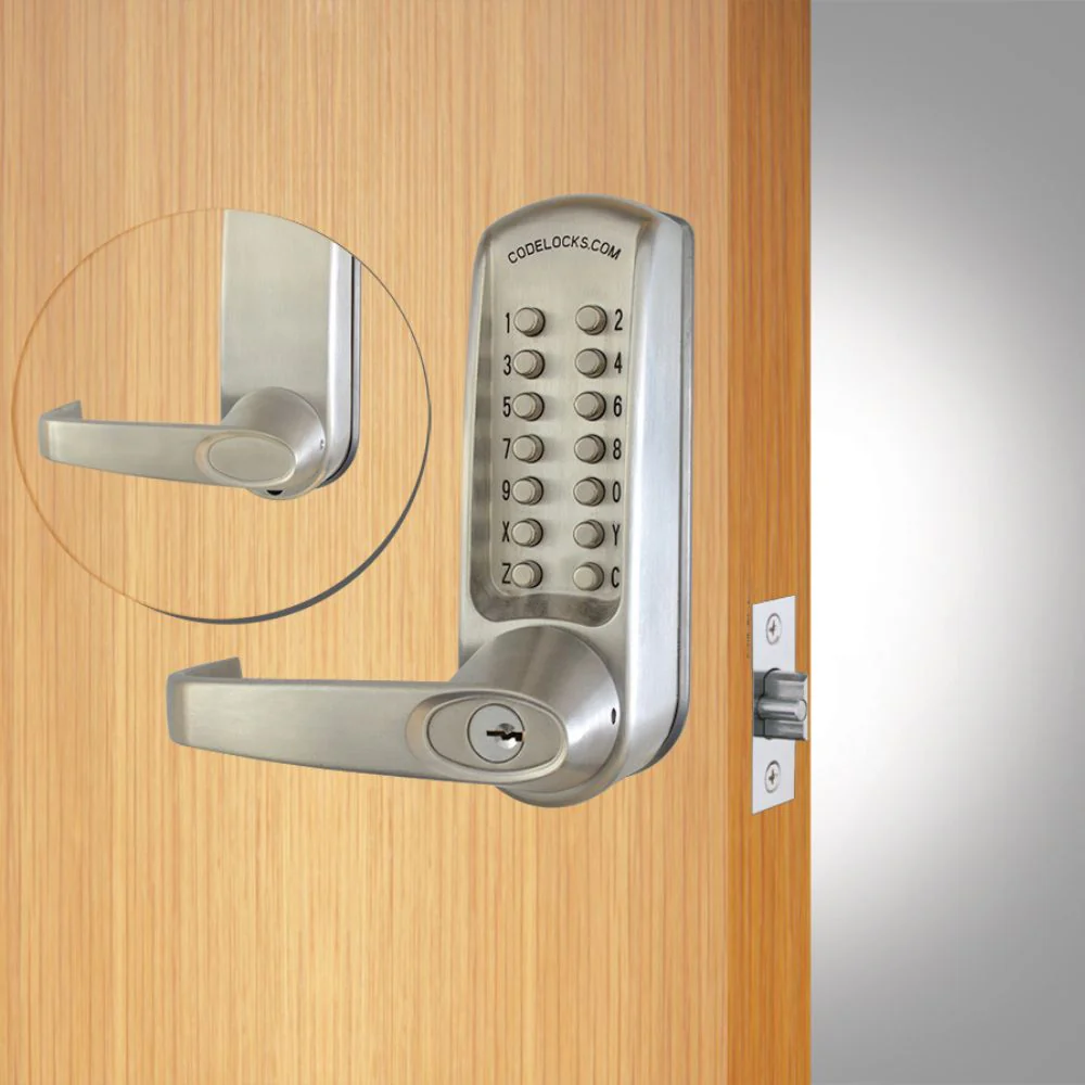D&D Technologies CodeLocks CL610 Tubular Latchbolt (Non-Code Free) Brushed Steel