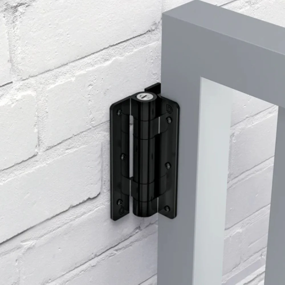 D&D Technologies KwikFit Aluminum Post-to-Gate Alignment Ridges Self-Closing Hinge (Black) | DND-KF3BL - Image 2