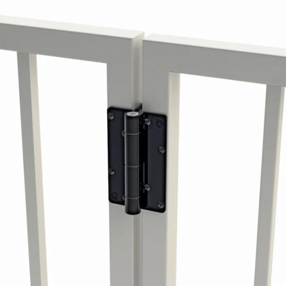 D&D Technologies KwikFit Aluminum Post-to-Gate Alignment Ridges Self-Closing Hinge (Black) | DND-KF3BL - Image 3