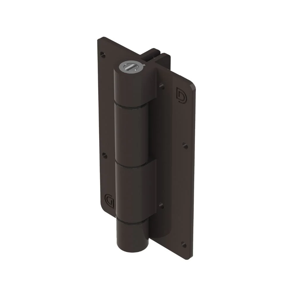 D&D Technologies KwikFit Aluminum Post-to-Gate Alignment Ridges Self-Closing Hinge (Bronze) | DND-KF3BR