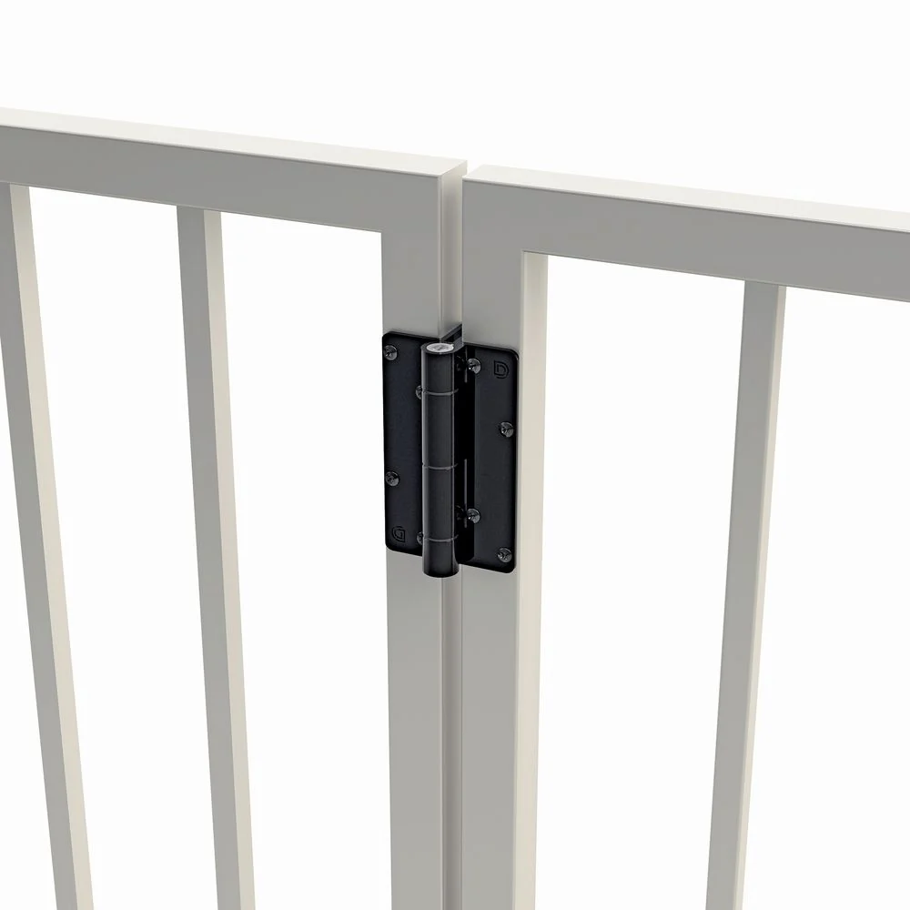 D&D Technologies KwikFit Aluminum Post-to-Gate Side Fixing Legs Self-Closing Hinge (Black) | DND-KF3L2BL - Image 2