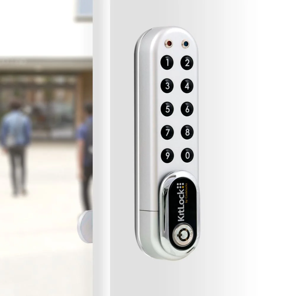 D&D Technologies CodeLocks KL1000 G3 NetCode® KitLock Locker Lock - Silver Chrome | DND-DDKL1000G3SCNET
