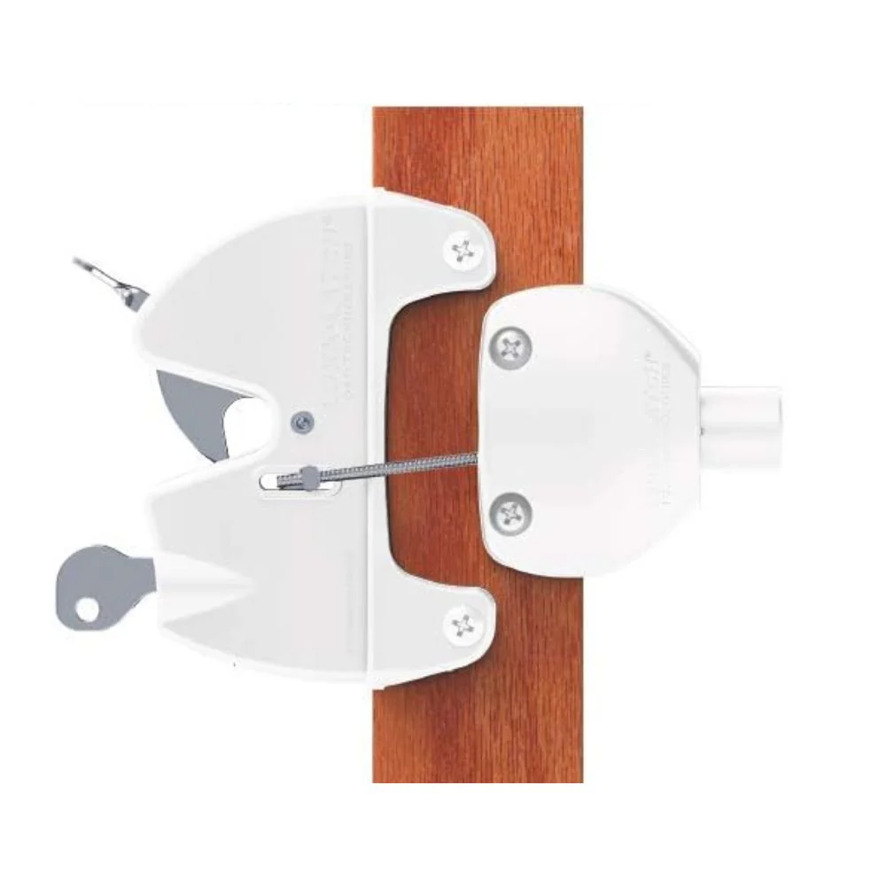 D&D Technologies LokkLatch with External Access Kit Gate Latch (White) | DND-LLAABW - Image 2