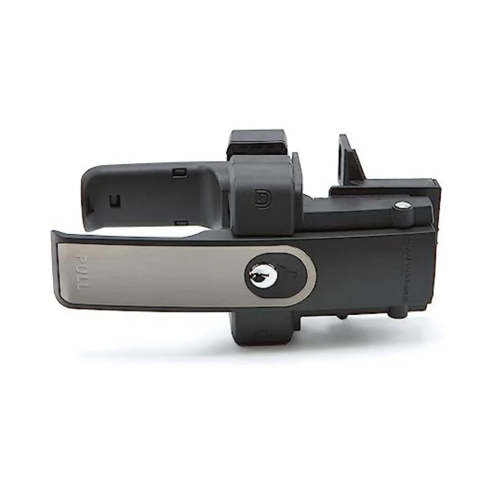 D&D Technologies LokkLatch Magnetic Black + Brushed Trim Keyed Alike Gate Lock | DND-LLMKAST
