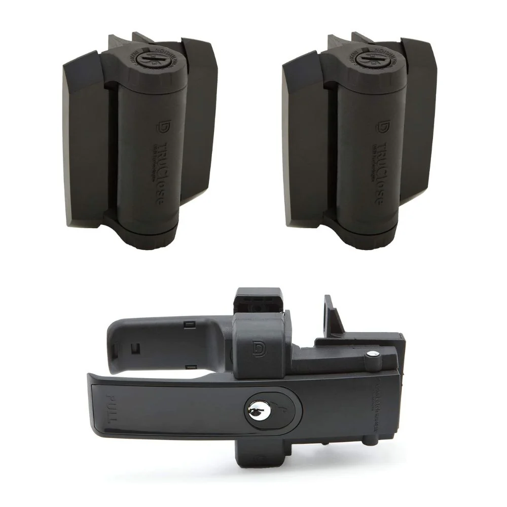 D&D Technologies LLMKABT + TCHD1AL2S3BT Gate Lock and Hinge Kit | DND-LLMKATCHDS3BT