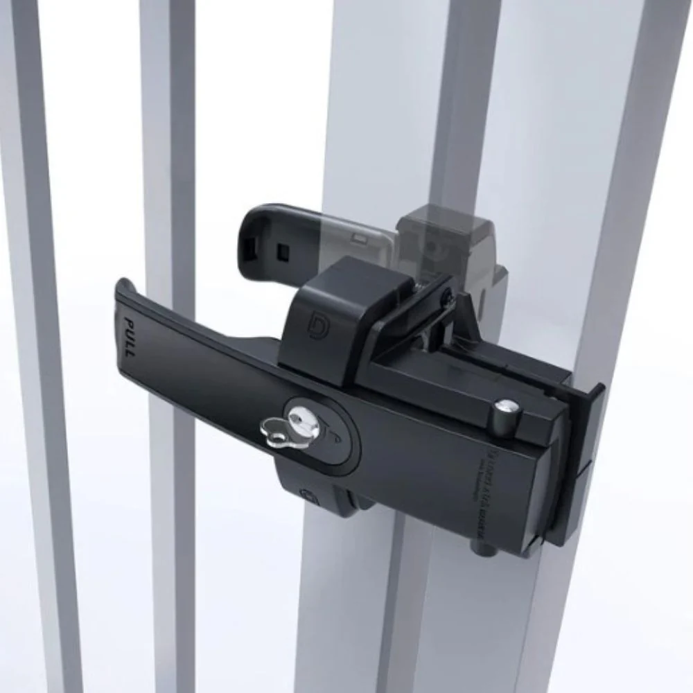 D&D Technologies LokkLatch Magnetic Black + Black Trim Keyed Different Gate Lock | DND-LLMKDBT - Image 2