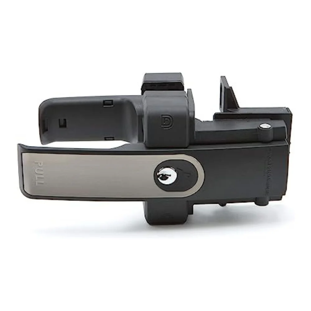 D&D Technologies LokkLatch Magnetic Black + Brushed Trim Keyed Different Gate Lock | DND-LLMKDST